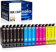 Inktpatroni compatibili con XP 2200 - Inktpatroni per XP 4200 - Inktpatroni per WF 2930 - Pacchetto da 15 - Nero/Ciano/Magenta/Giallo - Per Expression Home e Workforce - Cartridgi d'inchiostro