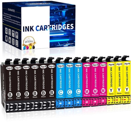 Inktpatroni compatibili con XP 2200 - Inktpatroni per XP 4200 - Inktpatroni per WF 2930 - Pacchetto da 15 - Nero/Ciano/Magenta/Giallo - Per Expression Home e Workforce - Cartridgi d'inchiostro