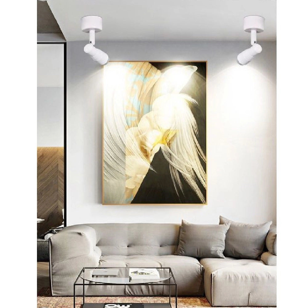Trade Shop - Faretto Applique Led Orientabile 3w A Soffitto Parete Vari Toni Luce Bianco F07b -