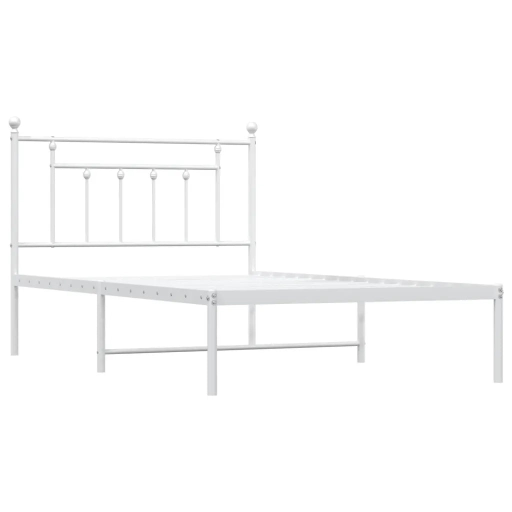 Giroletto con Testiera Metallo Bianco 107x203 cmcod mxl 129765