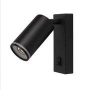 Trade Shop - Applique Da Muro Orientabile Con Interruttore On/off Con Attacco Gu10 In Alluminio Mr-02 - Nero