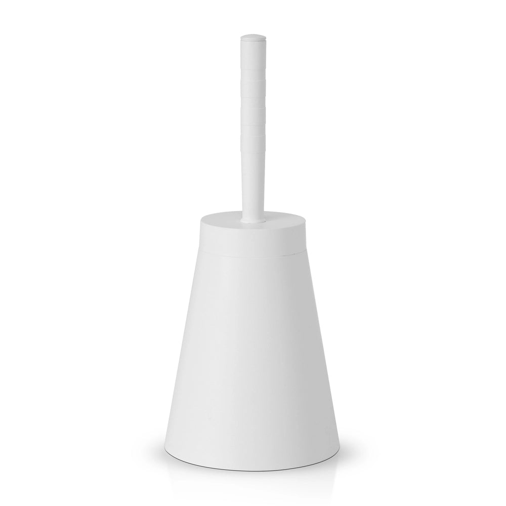 Portascopino wc conico in Plastica bianco da appoggio