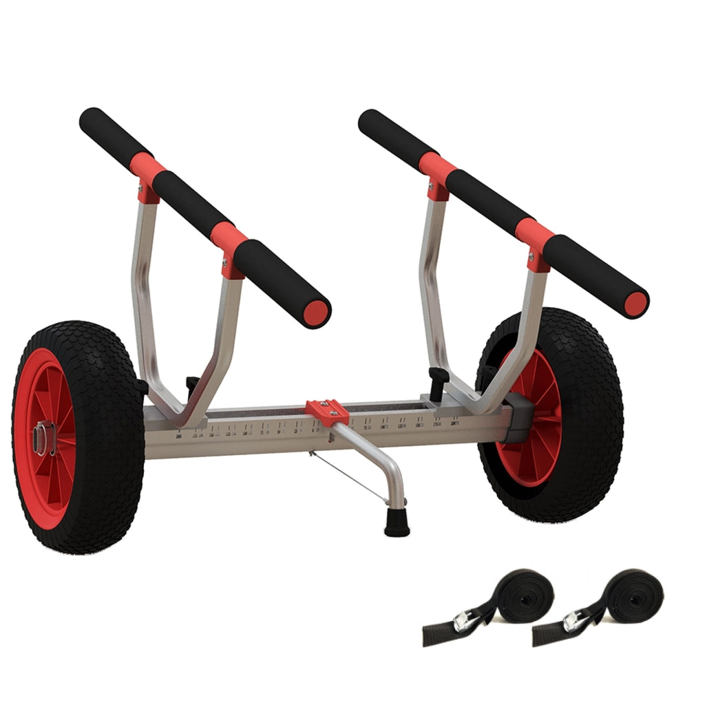 Carrello per Kayak e SUP Regolabile ¨C Zephmum ¨C Alluminio Nero ?25 cm 100 kg
