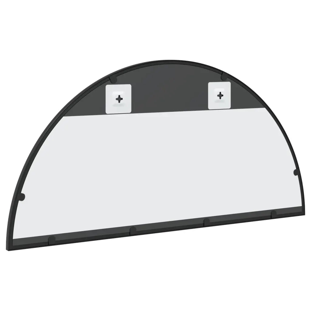 Specchio da Parete Nero 80x40 cm Arco in Ferro 358651