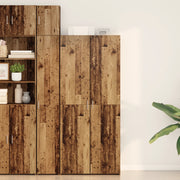 Highboard Legno Invecchiato 40x42.5x185 cm Legno ingegnerizzato