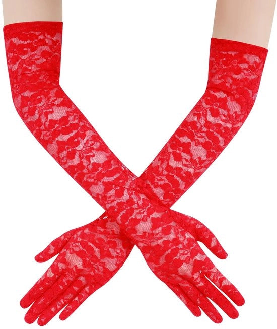Maniche di Trama - Guanti a Fili - Maniche Lunghe Opera - Eleganti per Matrimoni - Cosplay e Halloween - Ideali per Feste - Adatti per Adulti