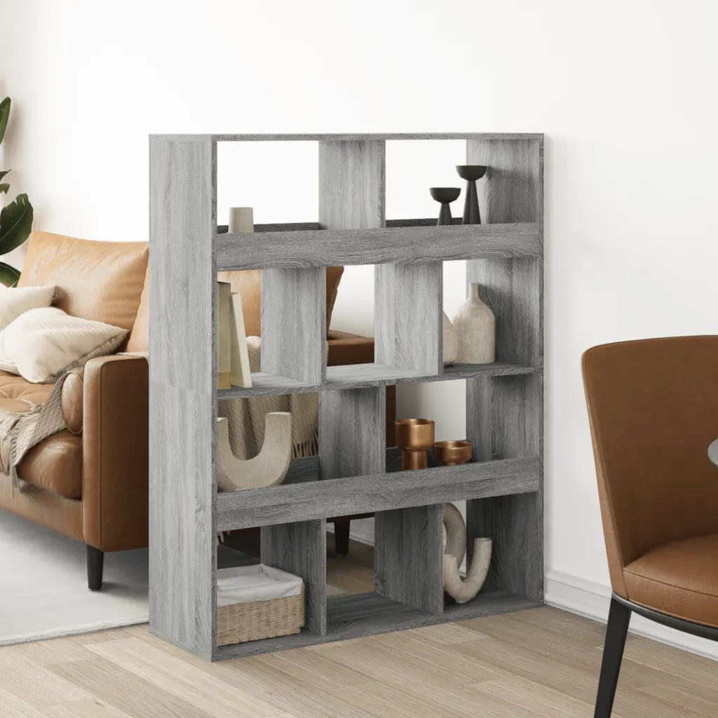Divisorio Stanza | Paravento | Divisorio Ambienti Grigio Sonoma 100x33x125,5 cm in Truciolato