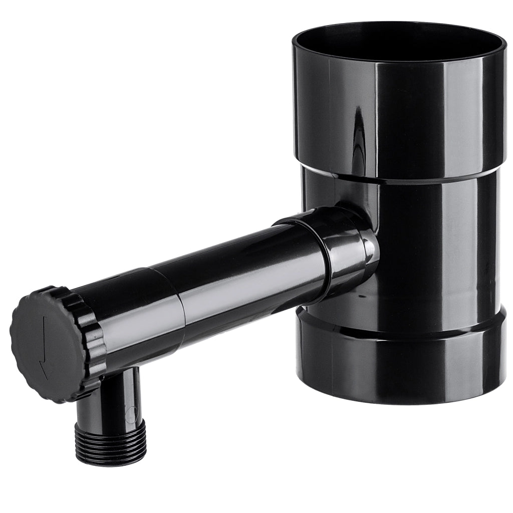 Collettore di acqua piovana KADAX con valvola di raccolta per grondaia da 100 mm