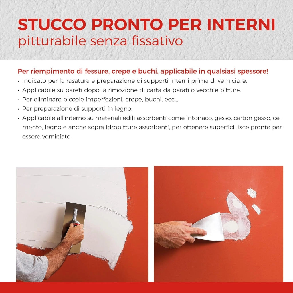 Aguaplast alto standard pasta stucco pronto per interni 1 kg