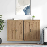 Mobile a muro 2 pcs Rovere artigianale 69,5 x 34 x 90 cm