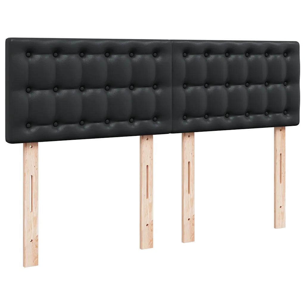 Giroletto a Molle con Materasso Nero 160x200 cm in Similpelle 3288428