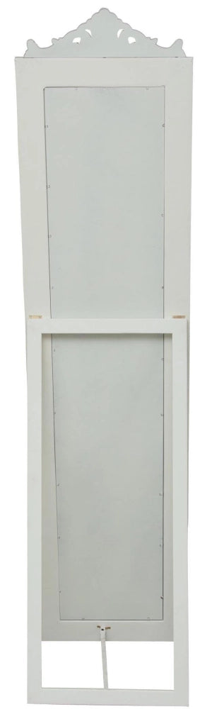 Biscottini Specchiera da terra finitura bianco anticato L43xPR4xH178 struttura legno.