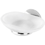 PORTA SAPONE CROMO/VETRO SATINATO S