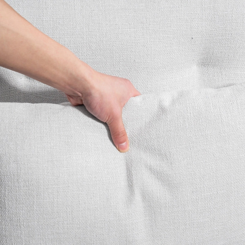 Sedia da ufficio ergonomica reclinabile con poggiapiedi e altezza regolabile in poliestere crema bianco