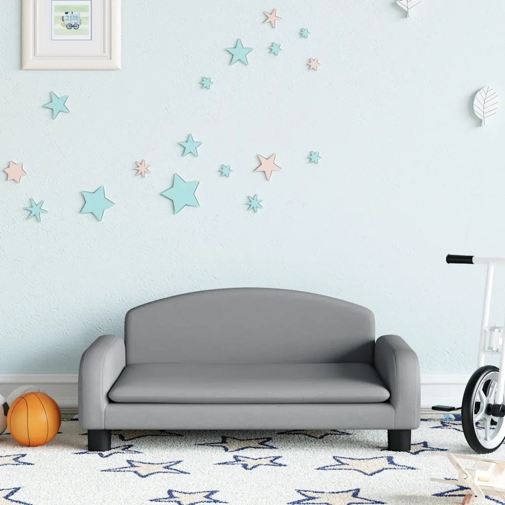 Divano per Bambini-Sofa-Divanetto Grigio Chiaro 70x45x30 cm in Tessuto 384539