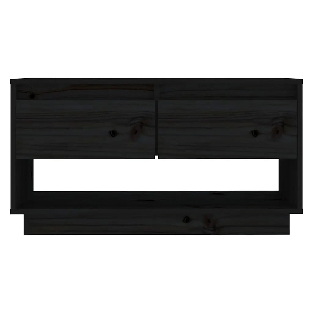 Mobile TV | Armadietto TV | Mobile Porta TV Nero 74x34x40 cm in Legno Massello di Pino