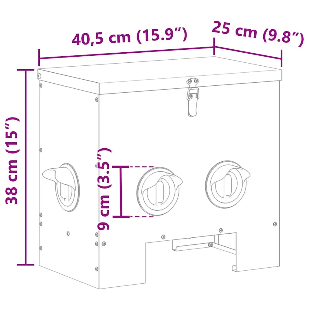 Feeder per pollo Nero 40,5 x 25 x 38 cm CFW7444877