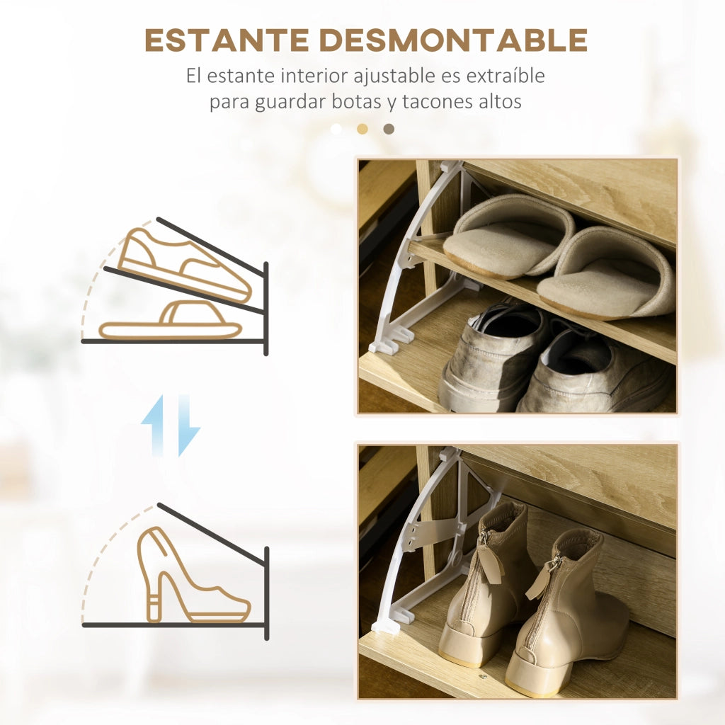 Armadio per Scarpe con 2 Cassetti ¨C zephmum ¨C 80x30x91,5 cm Robe