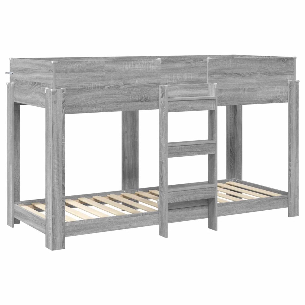 Letto a Castello per Bambini Grigio Sonoma 75 x 190 cm 3410544