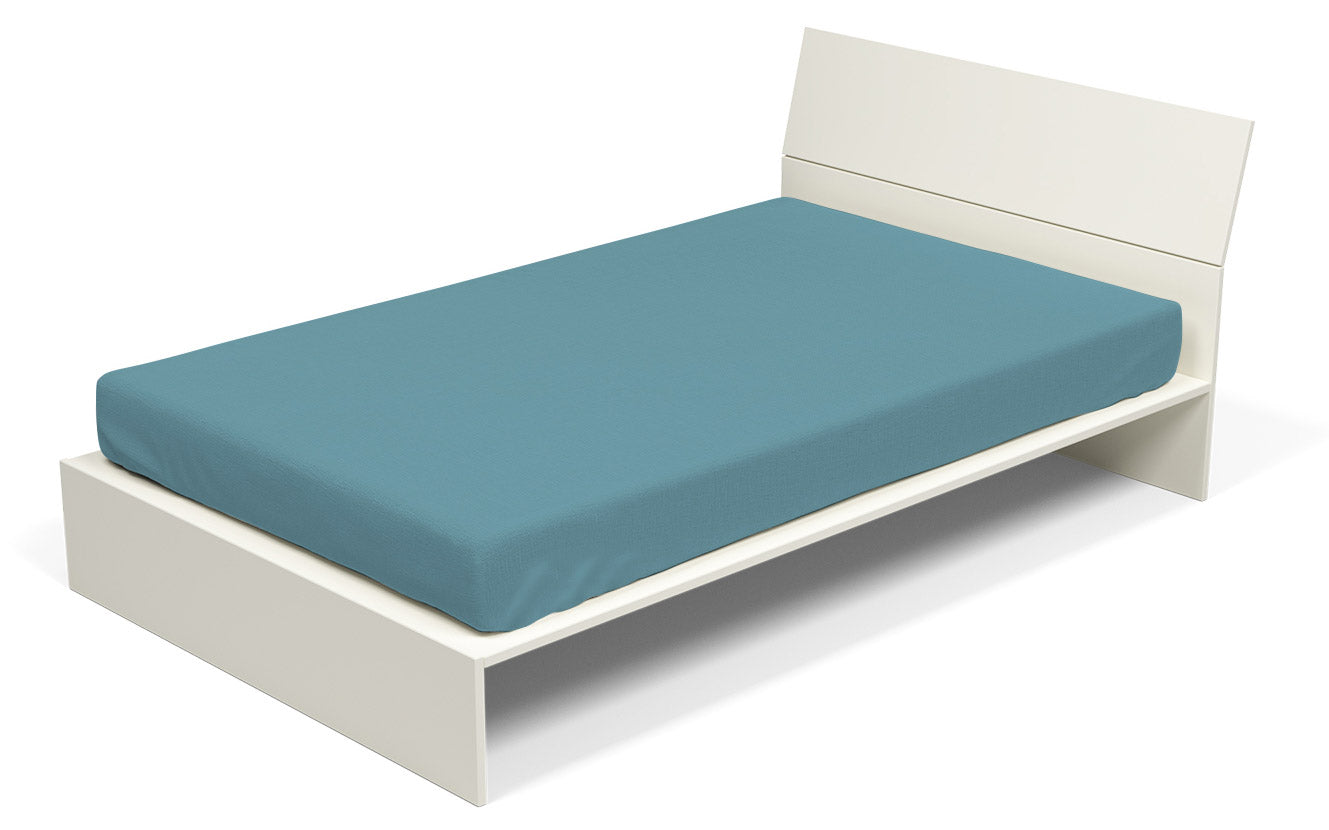 Lenzuolo Sotto1 Piazza e Mezzo con Angoli ed Elastico Tinta Unita in Cotone Ottanio