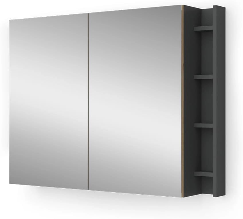 Specchio contenitore bagno Edelin, Artigiano, 100 x 75 cm con ripiani