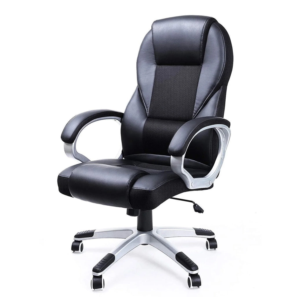Sedia da ufficio ergonomica classica nera 150 kg max 0512009