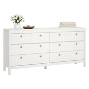 Credenza Kovsova, Buffet da soggiorno, Madia da salotto, Dispensa da cucina, 160x38 h80 cm, Bianco