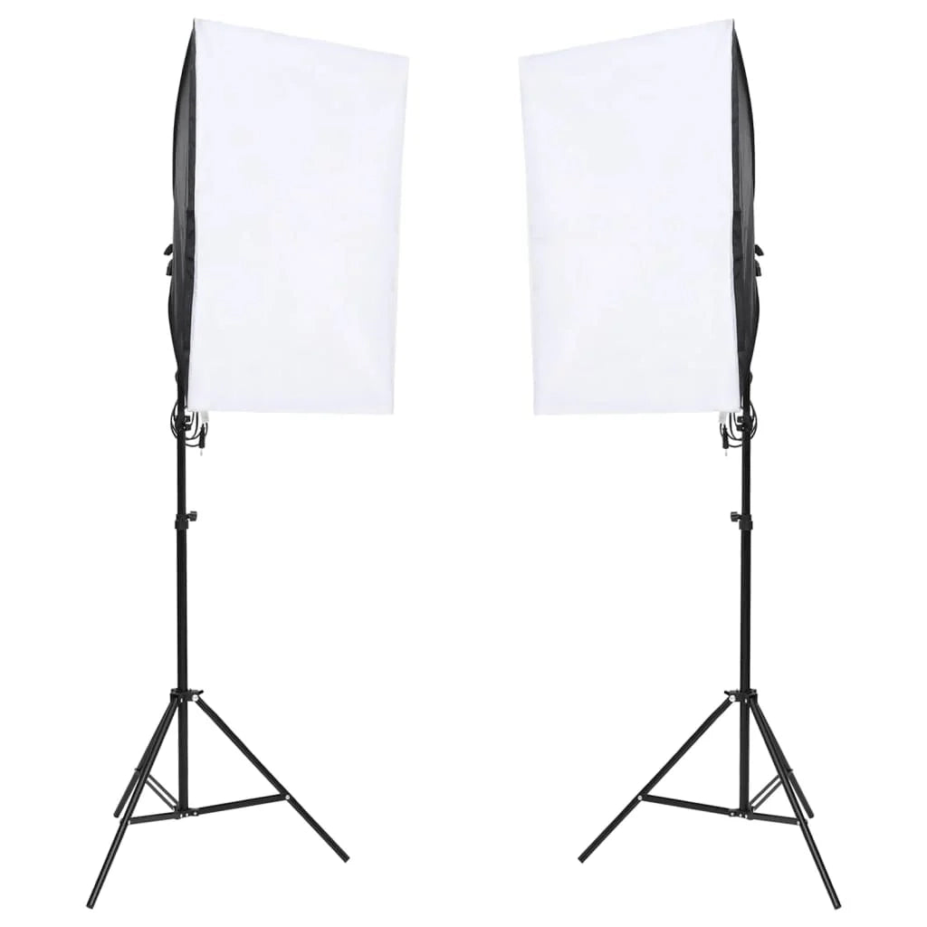 Kit per studio fotografico con illuminazione e schermo con sfondo nero 02_0042441