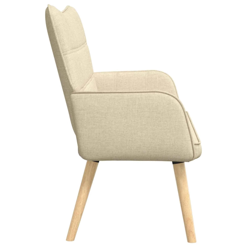 Sofa a Due Posti Crema 115 x 61 x 87 cm Tessuto