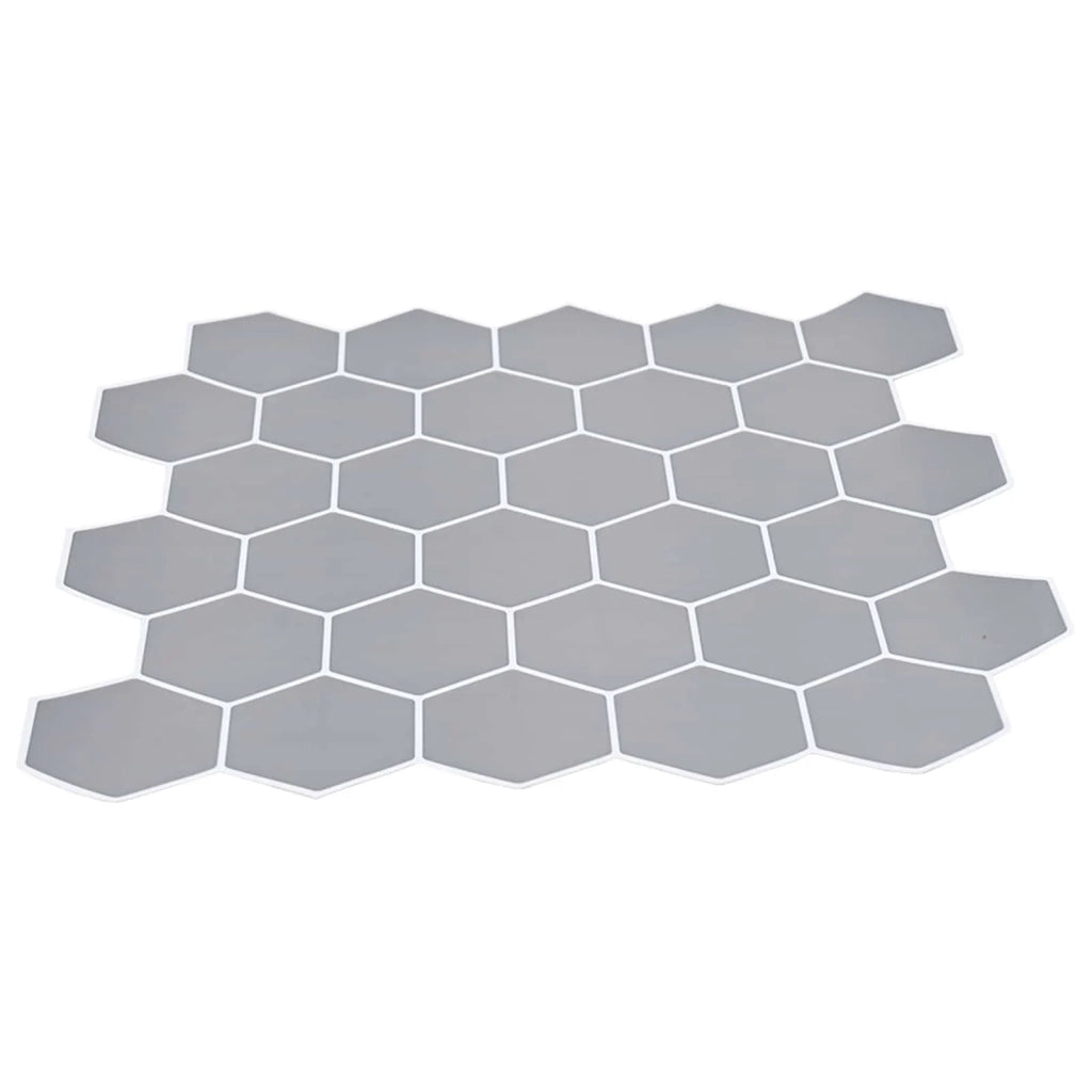 Piastrella Esagonale 10 pz Grigio 30 x 30 cm Poliuretano e PET CFW4769005