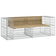 Panchina da Giardino | Panca da Giardino Design Gabbione 184x71x65,5cm Pino Impregnato