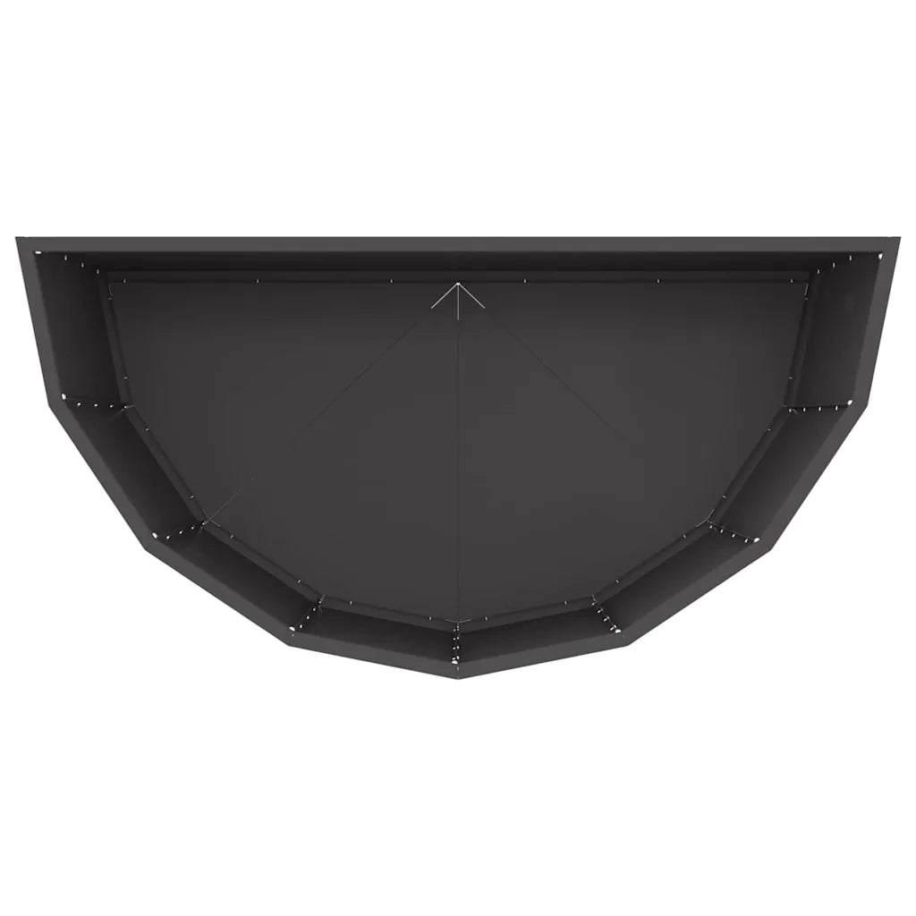 Fioriera | Cassetta per fiori | Vaso Nero 90 x 45 x 50 cm Acciaio