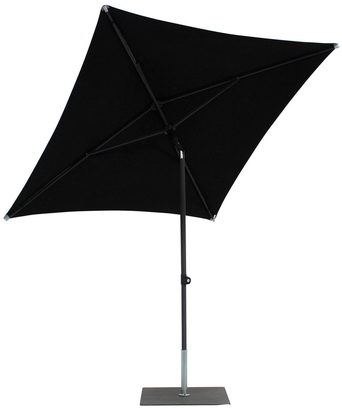 Ombrellone da Giardino 2x2 m Palo Ø38 mm in Alluminio Tessuto Olefin Trend Nero