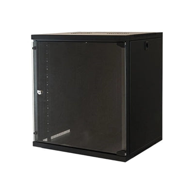 Link armadio rack 19 12u link serie light colore nero con porta vetro (axpxl) mm 600x400x530 ripian - LK1912UNL