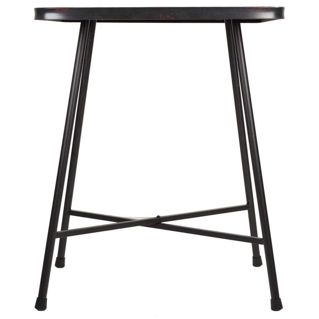 Tavolo quadrato in metallo nero 60x60x77h