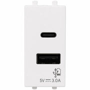 Alimentatore usb ave domus 441082usbac ricarica rapida 3a bianco