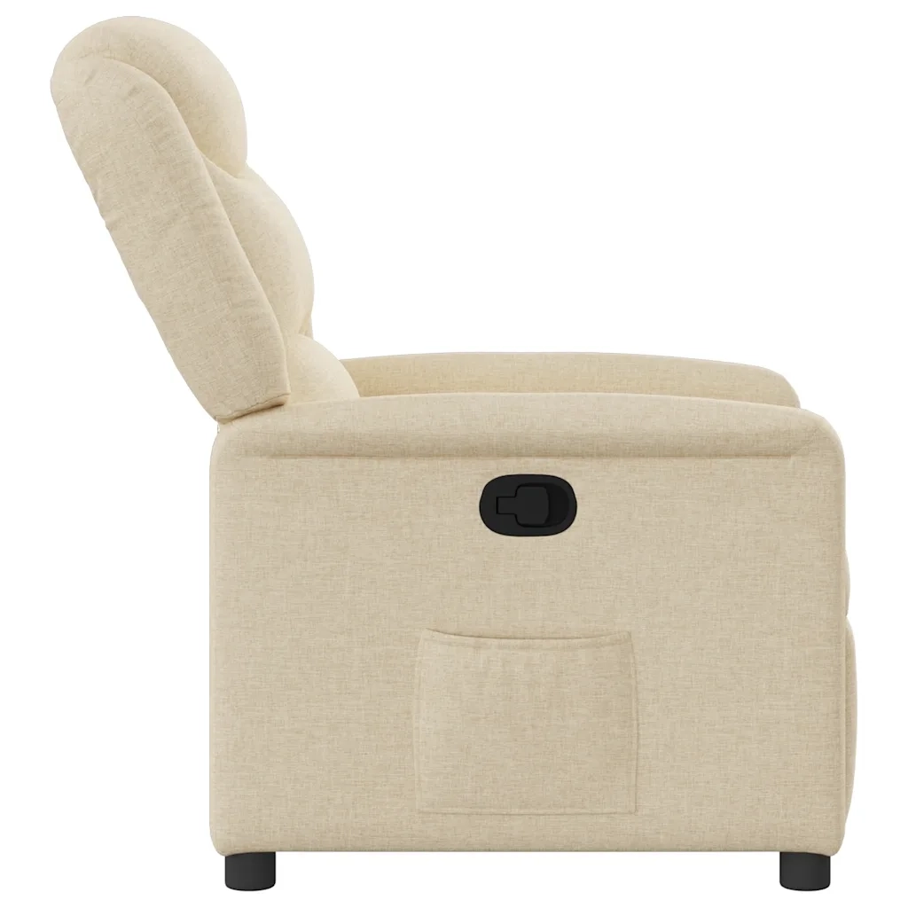 Poltrona Reclinabile in Tessuto Crema 4015604
