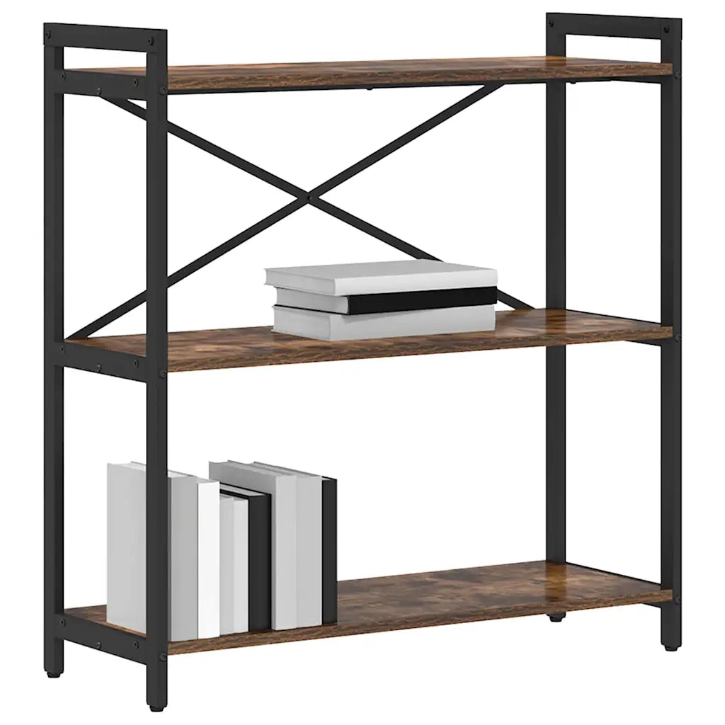 vidaXL Libreria Rovere fumo 80 x 30 x 83 cm Legno multistrato