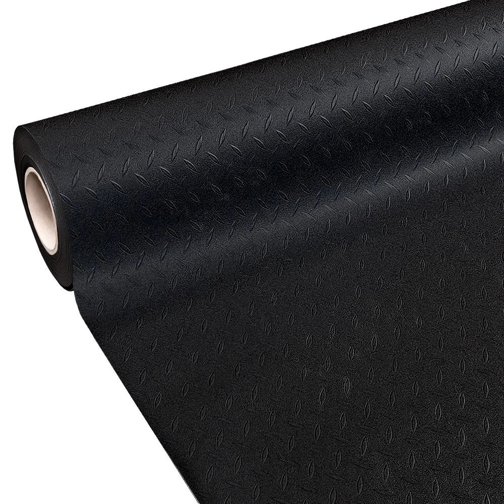 Rotolo Passatoia Copri Pavimento Gomma Pvc Ruvida Antiscivolo Tappeto Lamiera Isolante Nera 100x180 cm