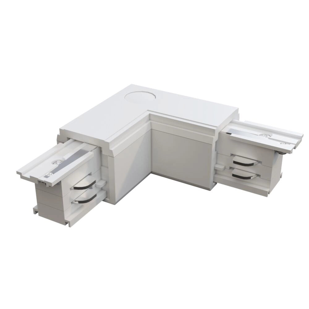 Connettore Angolare Sinistro Plastica Bianco
