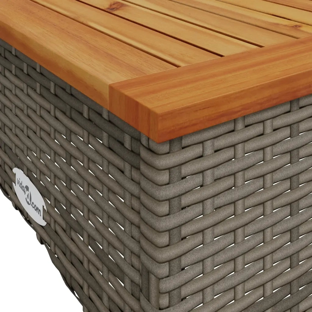 Set Divani da Giardino 3 pz con Cuscini Grigio in Polyrattan 368405