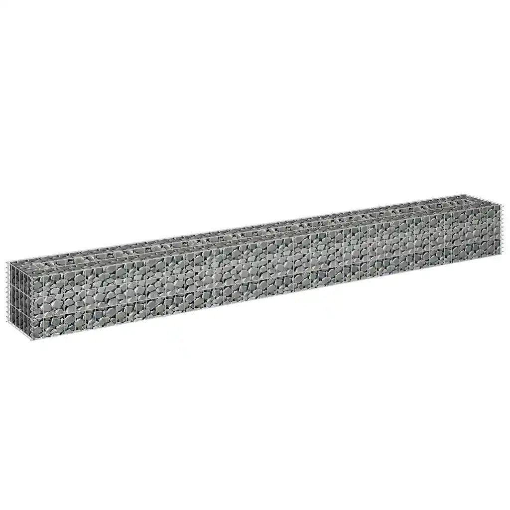 Gabbione Letto Rialzato in Acciaio Zincato 270x30x30 cm 145637
