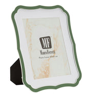 Cornice Margot Verde 22,1x1,4x27,2 cm in Zinco e Vetro Verde e Argento