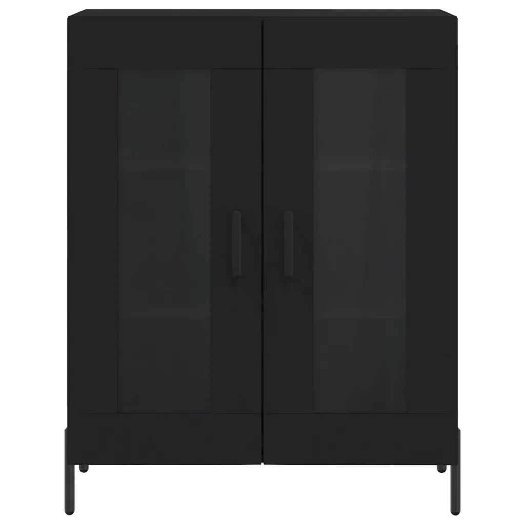 Credenza Nera 69,5x34x90 cm in Legno Multistrato 827797