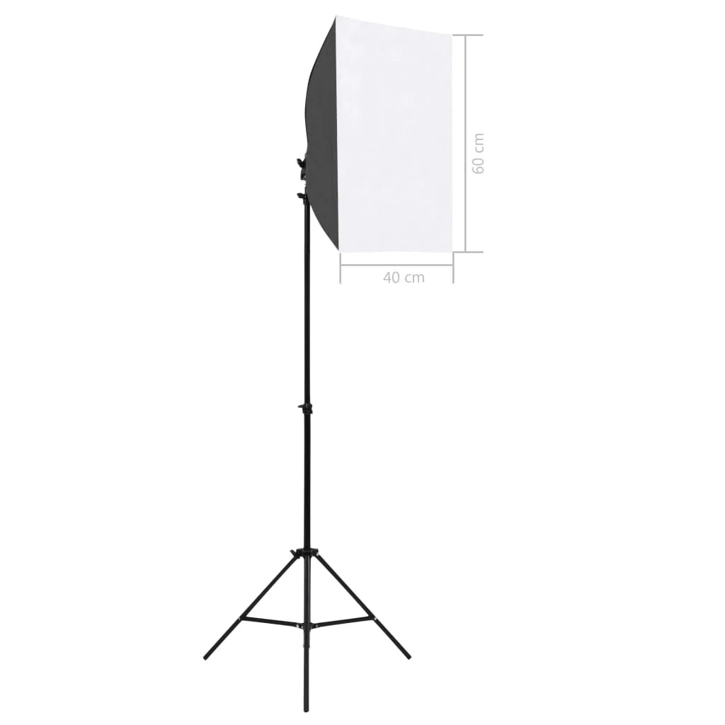Kit professionale per studio fotografico con softbox e fondale verde 02_0001431