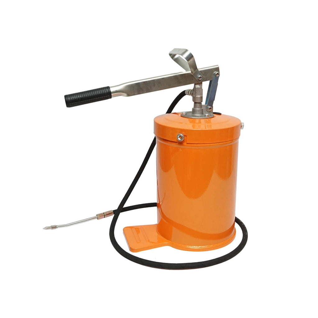 Pompa manuale per grasso da 12 kg con tubo flessibile da 1,5 m e pressione di 3000 PSI. Breckner Germany