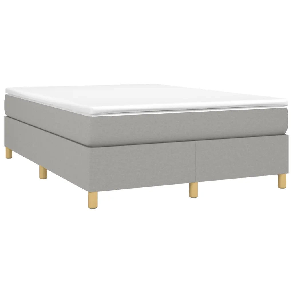 Struttura Letto a Rete a Molle-Giroletto Grigio Chiaro 140x190 cm Tessuto 604988