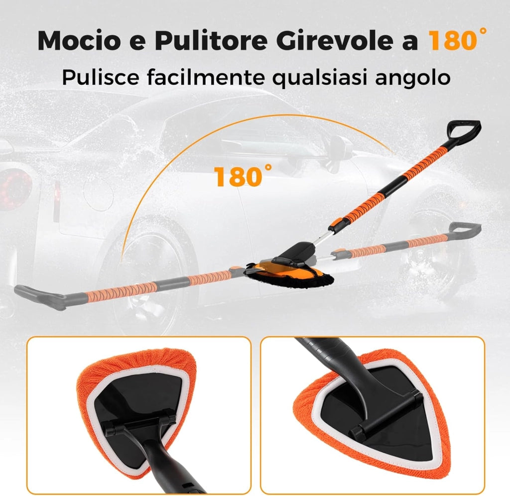 Kit Pulizia Auto, 10 Pezzi Kit Lavaggio Auto, Kit per Lavaggio Auto Senza Graffi con Impugnatura a D, Spazzole per Pneumatici, Set per Pulizia Veicoli per RV, Camion, Berlina