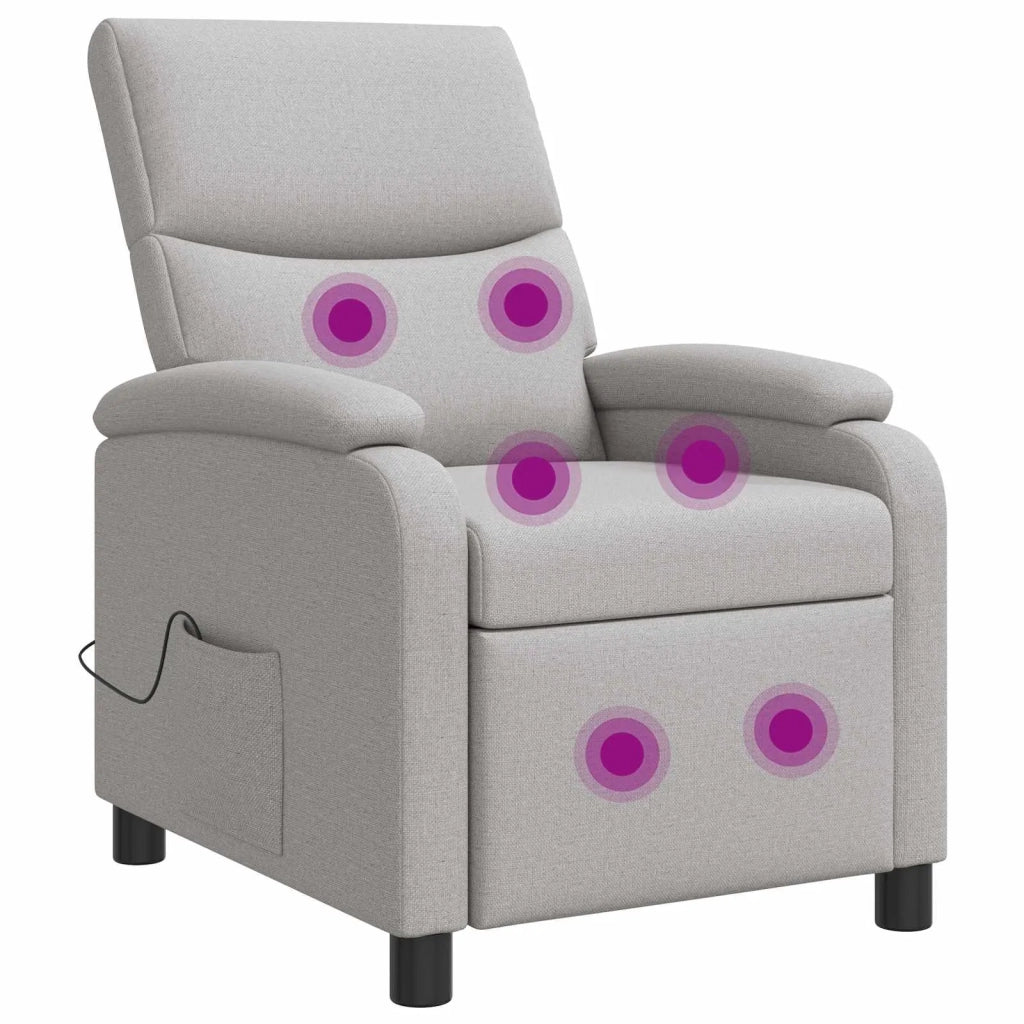 Divano Sedia-Poltrona Massaggiante Grigio Nuvola Tessuto 860375