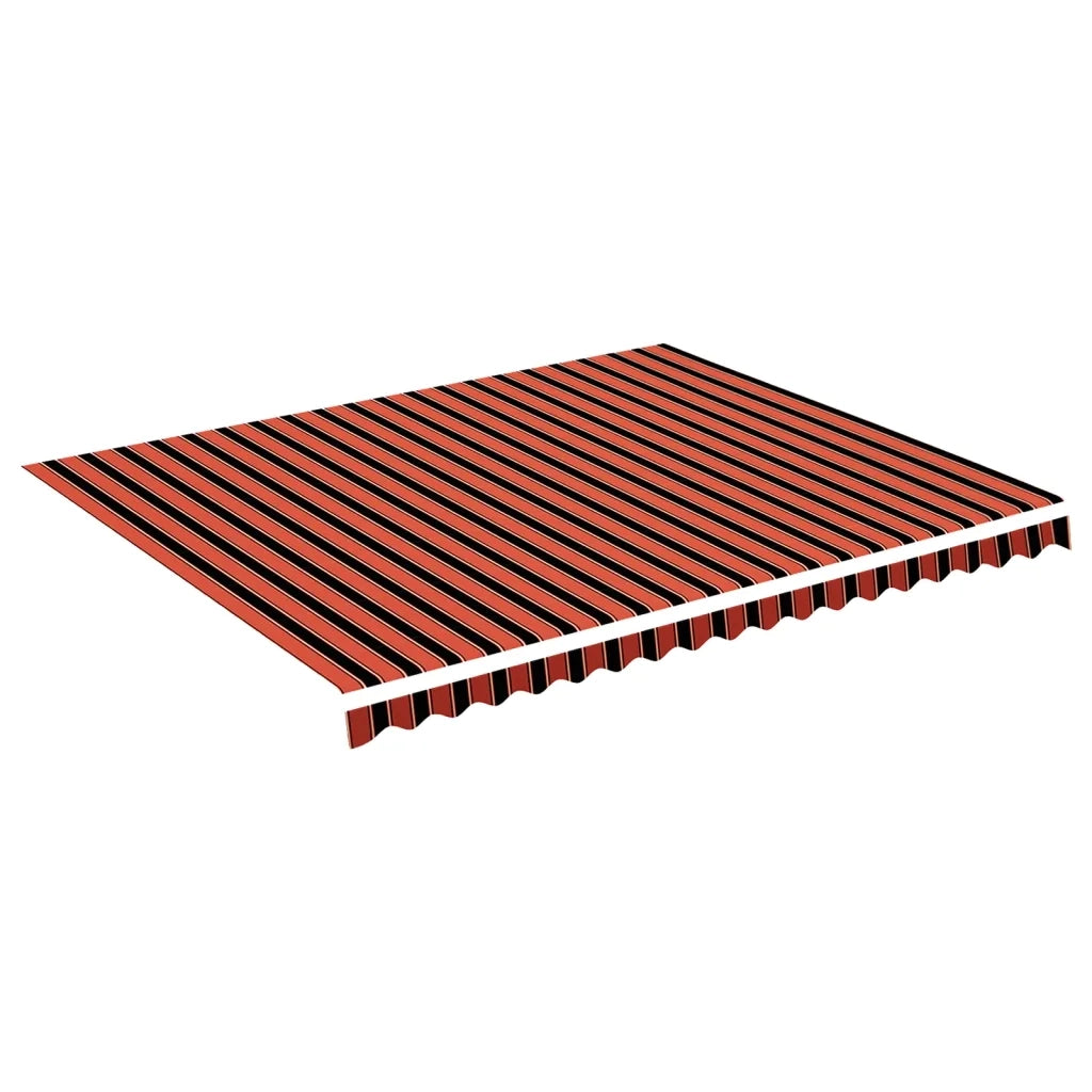 Tessuto di Ricambio Tenda da Sole-Ricambio telo per tenda da sole Arancione e Marrone 4,5x3,5 m